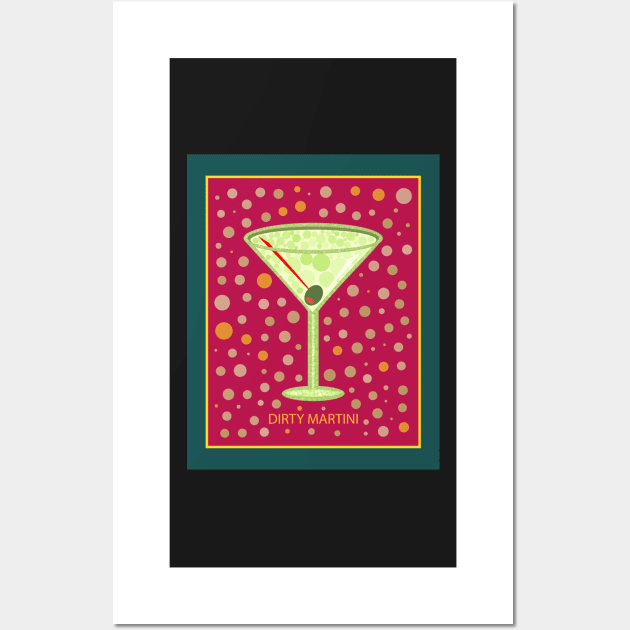 Dirty Martini | Cocktail | Pop Art Wall Art by williamcuccio